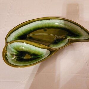 Mid Century Modern Leaf Bowl Plate MCM Home Decor Santa Anita ware